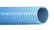 Kunststof flexibele zuig/persslang, grijs-blauwe spiraal