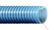 Kunststof flexibele zuig/persslang, grijs-blauwe spiraal "static-wire"