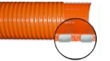 Kunststof zuig/persslang, oranje met pvc-spiraal